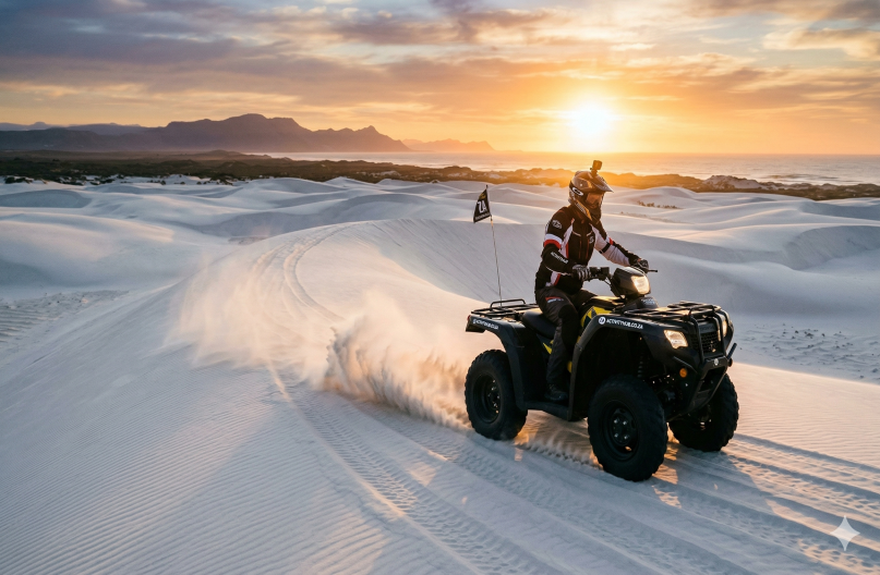Quad biking at Atlantis Dunes Cape Town with ActivityHub SA tours.