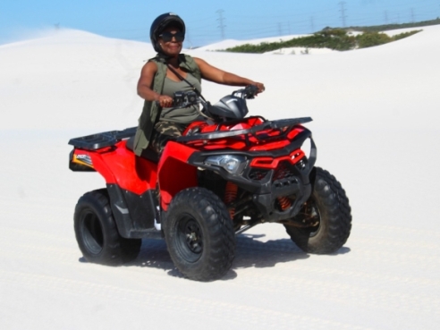 Quad biking at Atlantis Dunes Cape Town with ActivityHub SA tours.